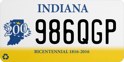 IN license plate 986QGP