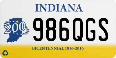 IN license plate 986QGS