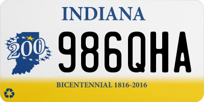 IN license plate 986QHA