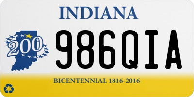 IN license plate 986QIA
