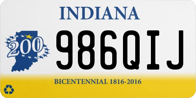 IN license plate 986QIJ