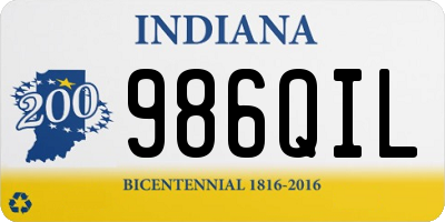 IN license plate 986QIL