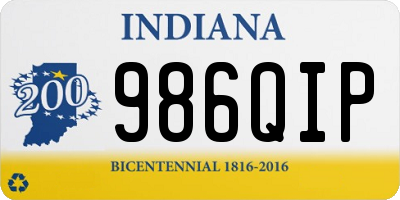 IN license plate 986QIP