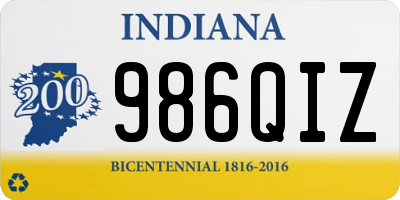 IN license plate 986QIZ