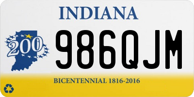 IN license plate 986QJM