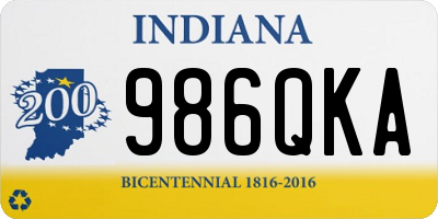 IN license plate 986QKA