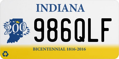 IN license plate 986QLF