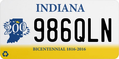 IN license plate 986QLN