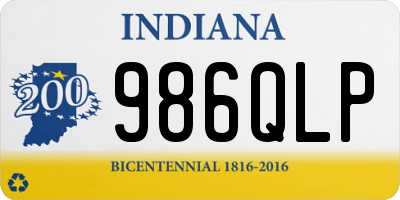 IN license plate 986QLP