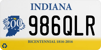 IN license plate 986QLR