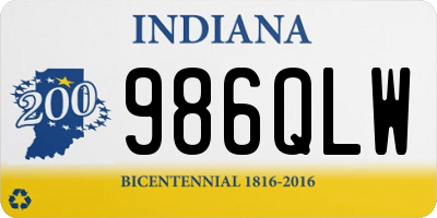 IN license plate 986QLW