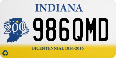 IN license plate 986QMD