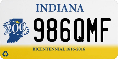 IN license plate 986QMF