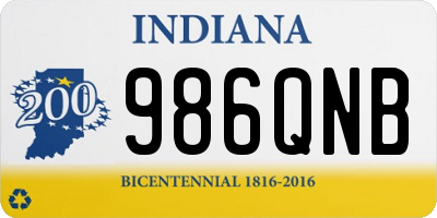 IN license plate 986QNB