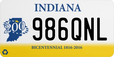 IN license plate 986QNL