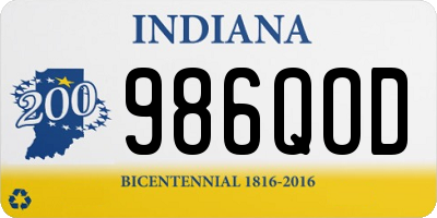 IN license plate 986QOD