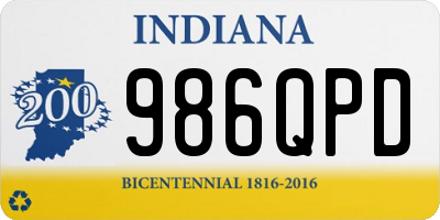 IN license plate 986QPD