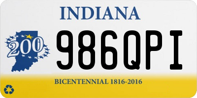 IN license plate 986QPI