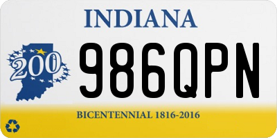 IN license plate 986QPN