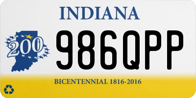 IN license plate 986QPP