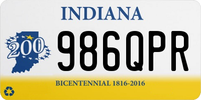 IN license plate 986QPR