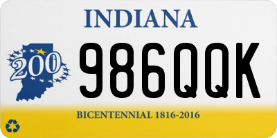 IN license plate 986QQK