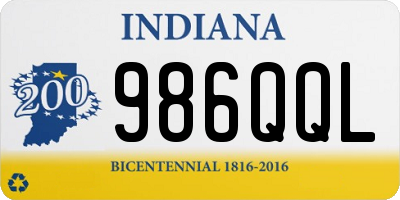 IN license plate 986QQL