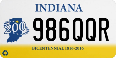 IN license plate 986QQR