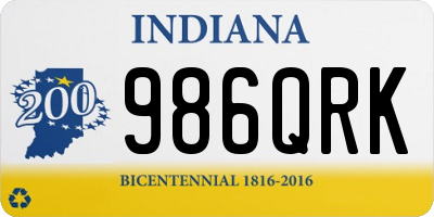 IN license plate 986QRK