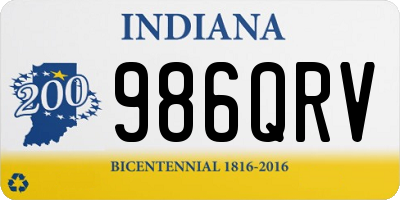 IN license plate 986QRV