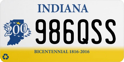 IN license plate 986QSS
