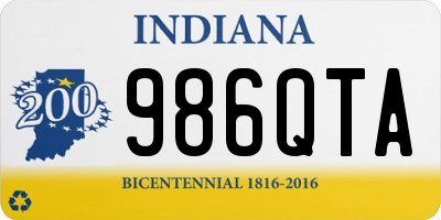 IN license plate 986QTA