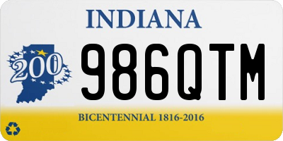 IN license plate 986QTM