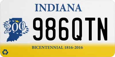 IN license plate 986QTN