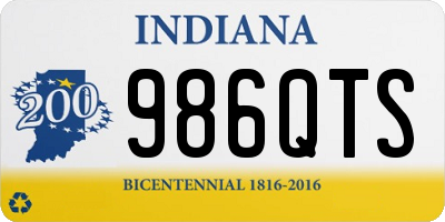 IN license plate 986QTS