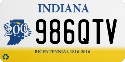 IN license plate 986QTV