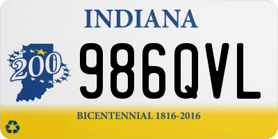 IN license plate 986QVL