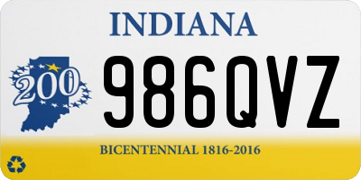 IN license plate 986QVZ