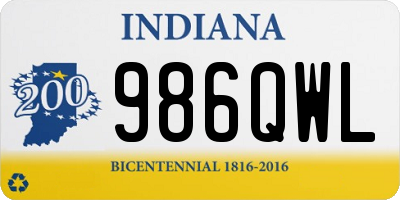 IN license plate 986QWL