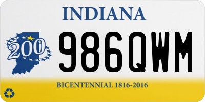 IN license plate 986QWM