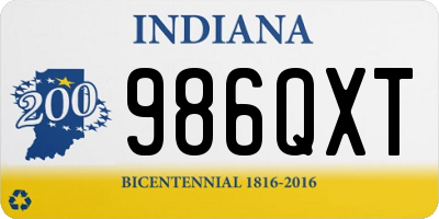 IN license plate 986QXT