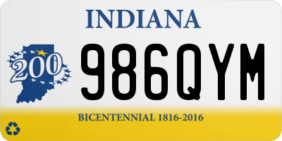 IN license plate 986QYM