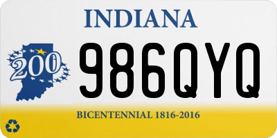 IN license plate 986QYQ