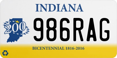 IN license plate 986RAG