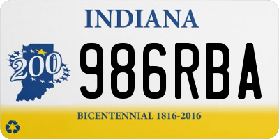 IN license plate 986RBA