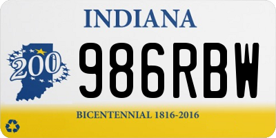 IN license plate 986RBW