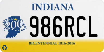 IN license plate 986RCL