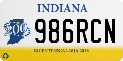 IN license plate 986RCN
