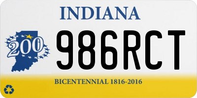 IN license plate 986RCT
