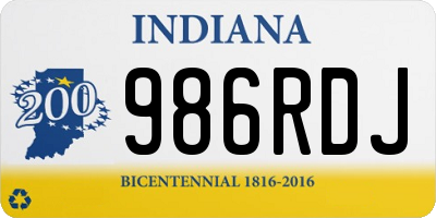 IN license plate 986RDJ